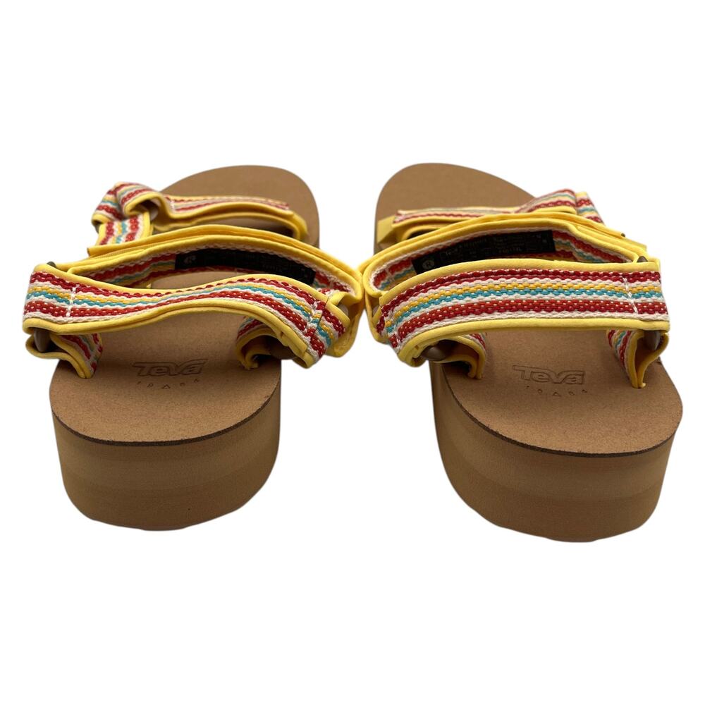 Teva Platform Sandals Midform Universal Woven Strap Outdoor Summer Yellow Size 7 - Picture 6 of 10